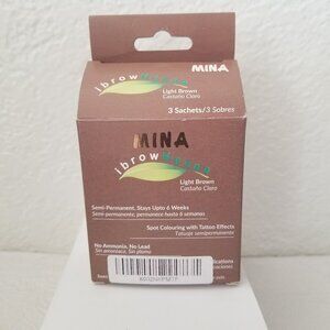Mina Ibrow Henna Light Brown Vegan Eyebrow Tint Coloring Kit